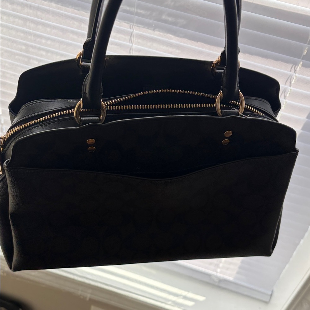 Coach Black and Brown Patterned Shoulder Bag - Picture 3 of 3